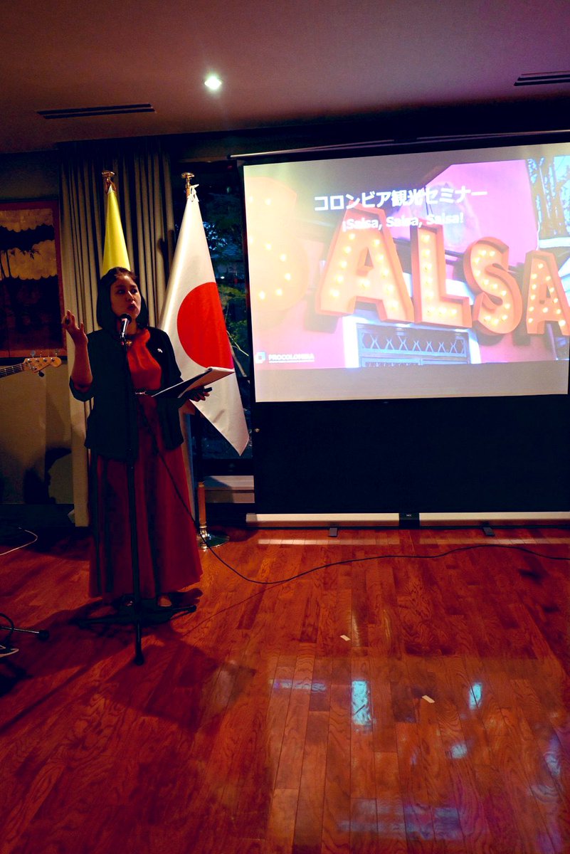 juancagomeza's tweet photo. Colombia destino mundial de salsa 💃
Promocionamos el potencial del turismo de reuniones con la principal asociación, academias, y aliados de la industria de viajes 🇯🇵. Los japoneses se conectaron con la música y bailes para visitar a 🇨🇴 @EmbColombiaJap @PROCOLOMBIACO https://t.co/Hov2OGpHFm