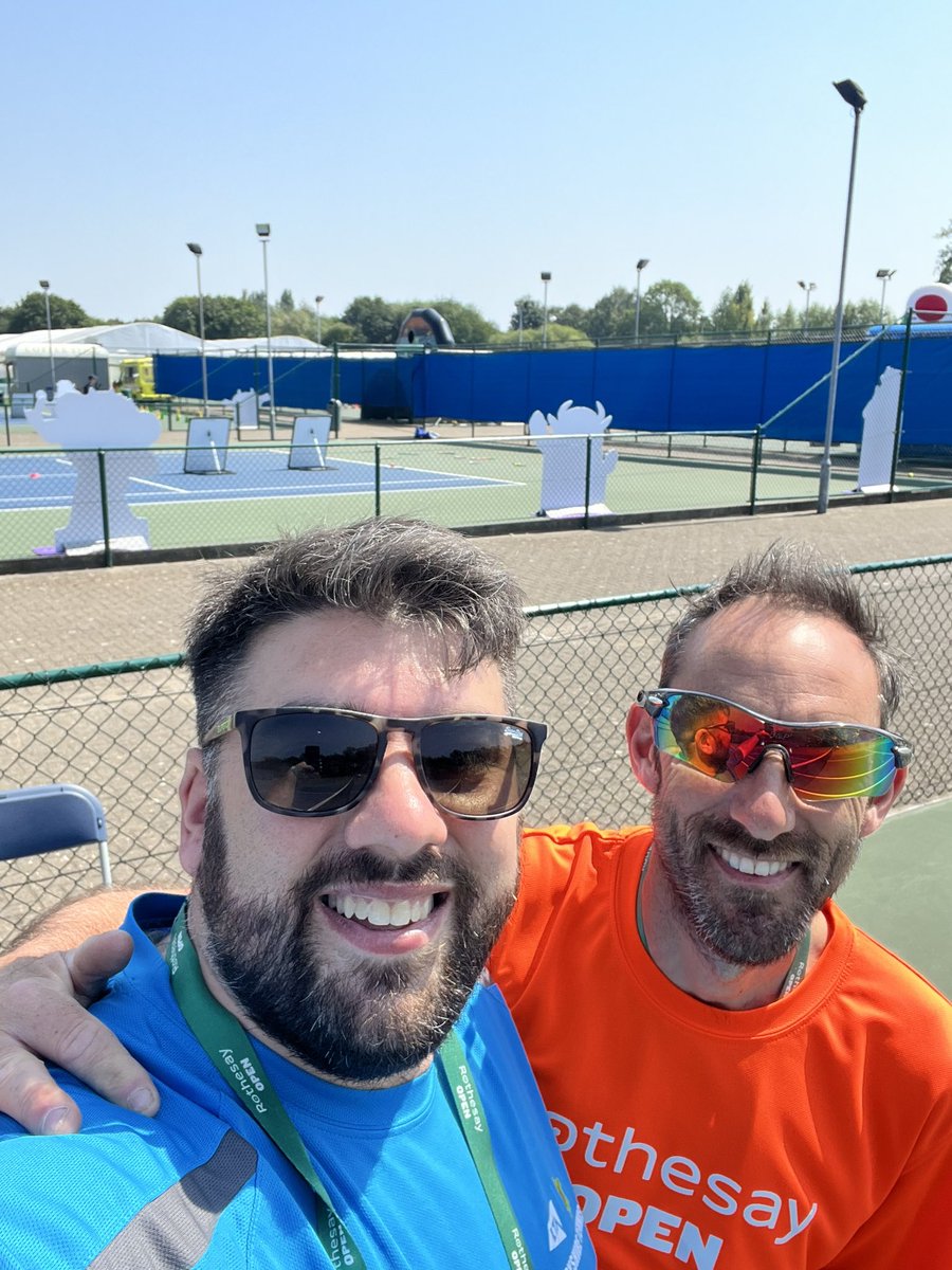 IncTennisExpert's tweet photo. Unforgettable weekend at the #RothesayOpenNottingham! 💯s of families enjoying 🎾, with Martyn Jones and me showcasing wheelchair tennis ♿️. Hats off to Charlie Pick for a stellar 'Come and Try' event 🙌. Top pros in action, roasting weather ��️, and high spirits all around! https://t.co/4u9xajkQbi