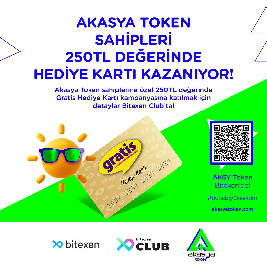 AkasyaToken's tweet photo. Akasya Token sahipleri 250TL değerinde hediye kartı kazanıyor!

Akasya Token sahiplerine özel 250TL değerinde Gratis Hediye Kartı kampanyasına katılmak için detaylar Bitexen Club’ta! 

#Akasya #AkasyaToken #Bitexen #bitexenclub https://t.co/GSuKwi4Egr