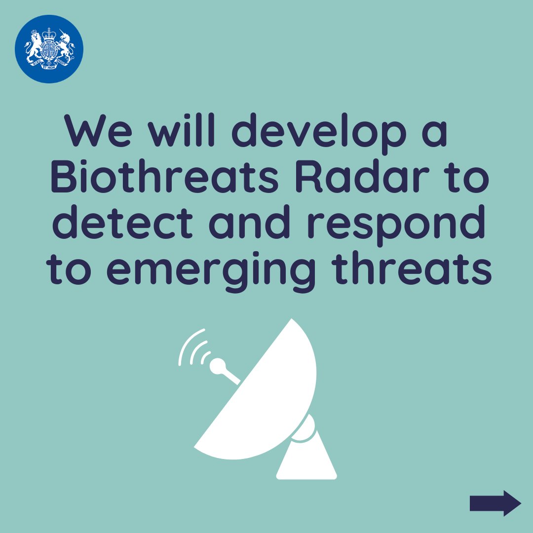 cabinetofficeuk's tweet photo. A new Biological Security Strategy has been published by the Government outlining how the UK will tackle a wide range of threats head on by 2030 - from bioterrorism and antibiotic resistance, to animal and plant diseases 👇