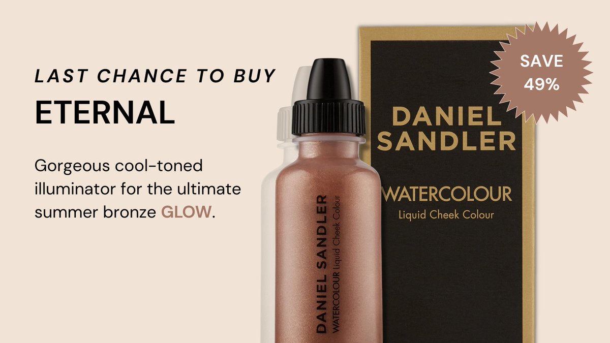 🔥 Last chance alert! 🔥 Don't miss out on 'radiance in a bottle' with our Watercolour Liquid Illuminator in shade Eternal. Try it and love it in our 'Last Chance Outlet' with a SAVING OF 49%! - loom.ly/dx8FVNU