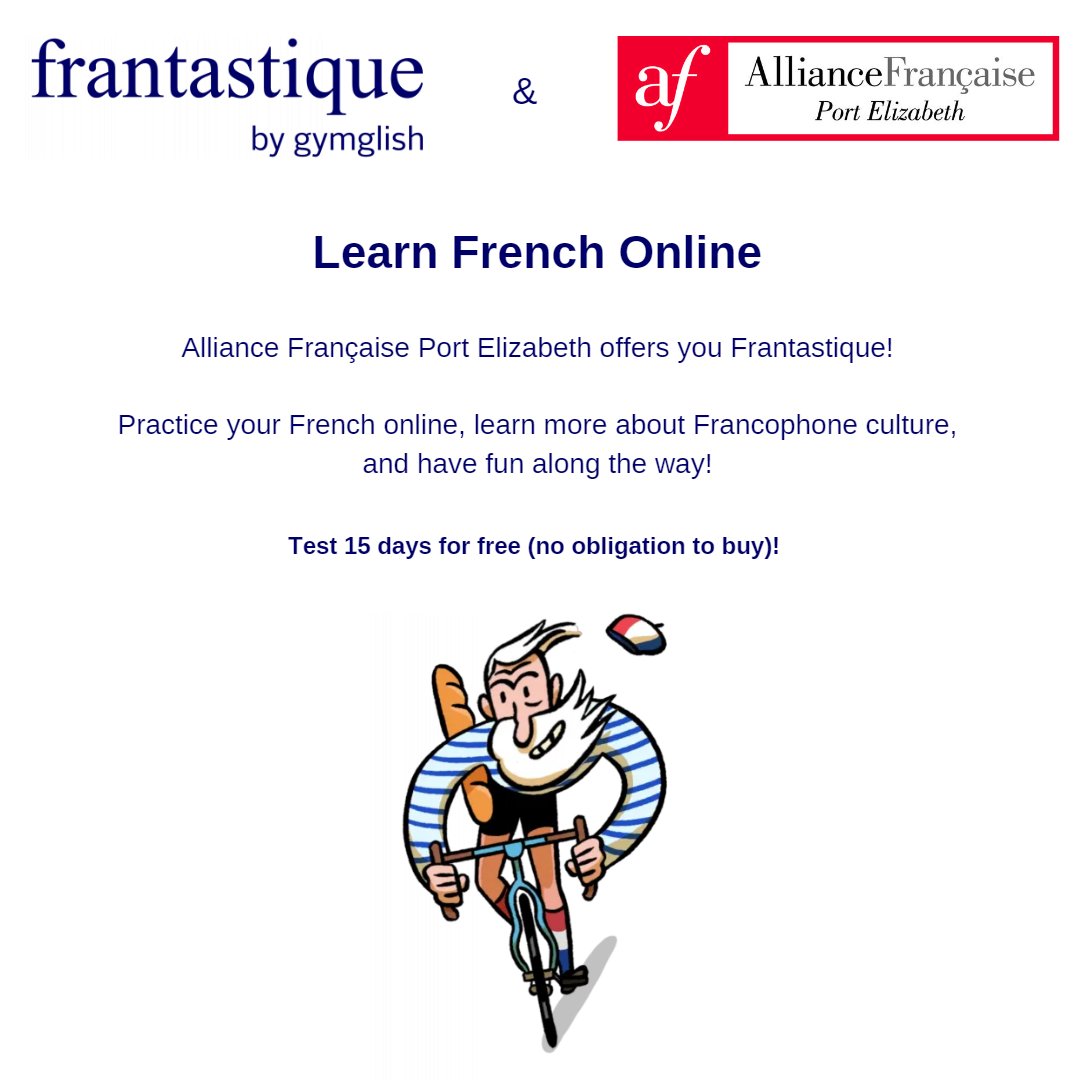 AFPortElizabeth's tweet photo. Breaking news💥 15 days free access to learn French with Frantastique!
Frantastique offers a short, personal and enjoyable story that gives you the opportunity to embrace French culture in a simple way! Link🔗https://t.co/EKQRKZvgJc https://t.co/TIxMwgYuiX