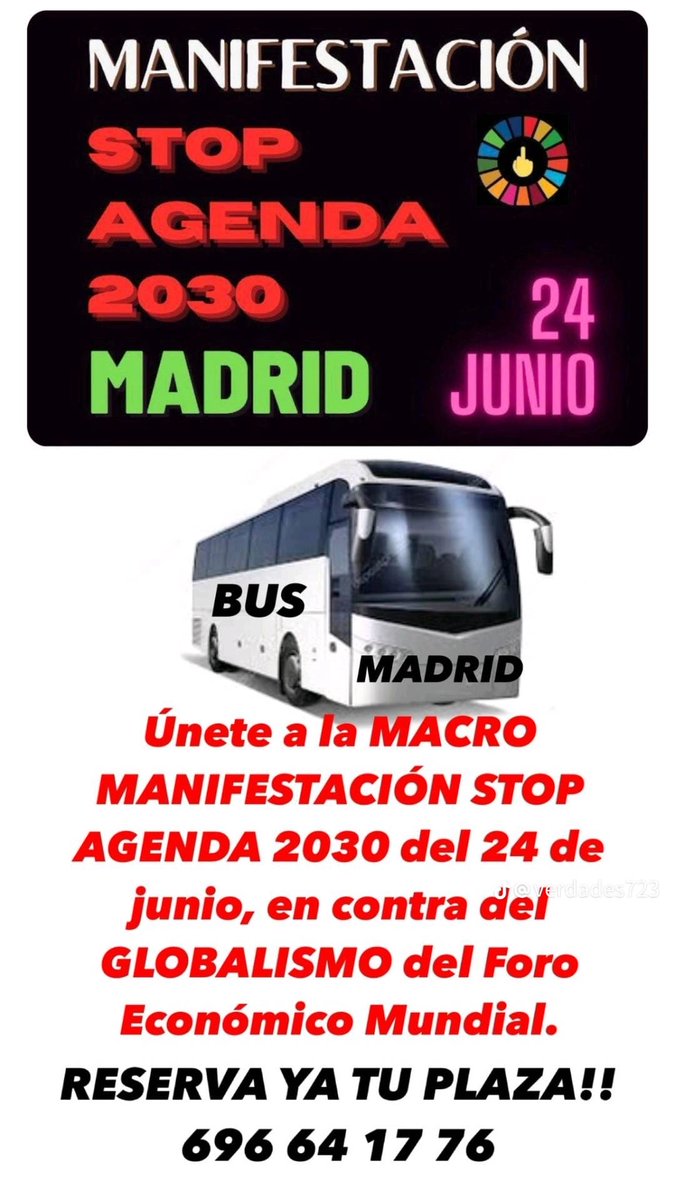 Manifestacion stop Agenda 2030 Madrid 24 Junio