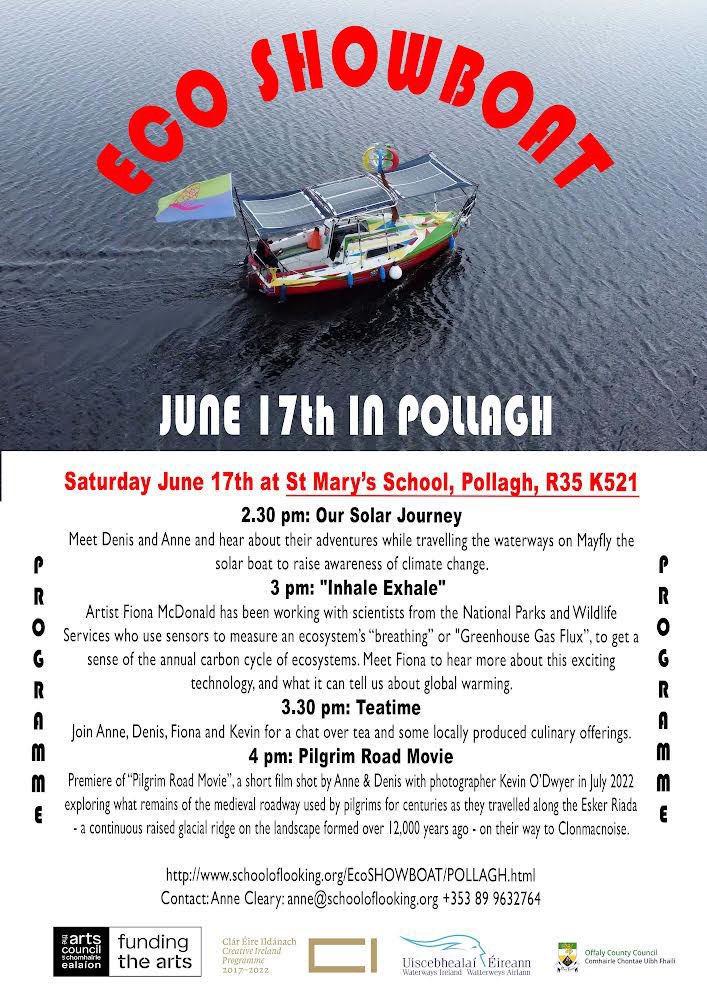 EcoShowboat's tweet photo. On we go to Pollagh..
#pilgrimpaths #kevinodwyerphotographer #pollaghheritage #fionamcdonaldartist
@offalyhistory @visitoffaly @OffalyArts https://t.co/4AI6Ifg1NY