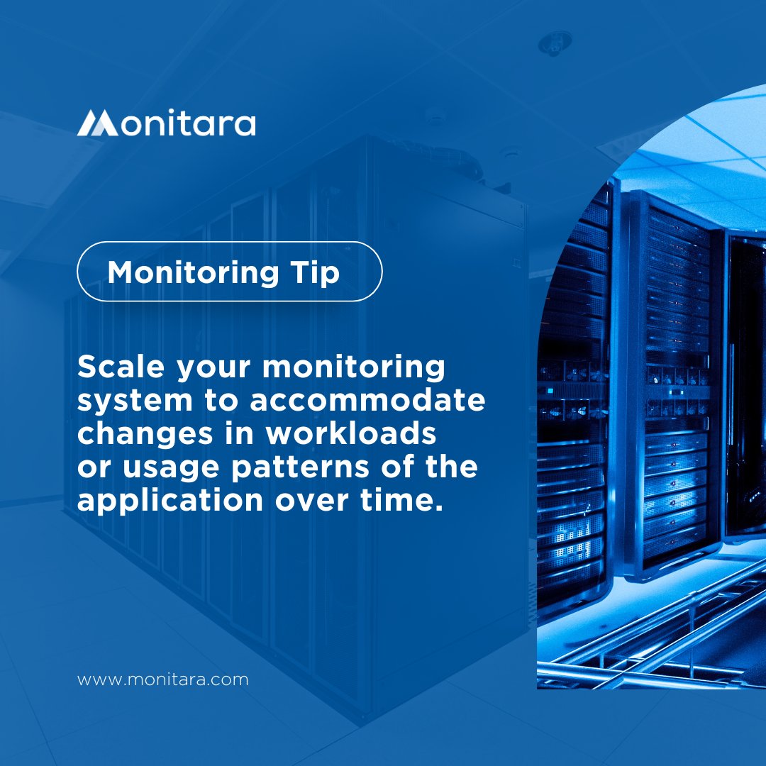 monitarasystem's tweet image. Monitoring systems should be configured to scale up or down based on the amount of traffic that the system is receiving so that the right level of monitoring is always in place. 

#MonitoringHacks #ScalabilityTips #DevOps