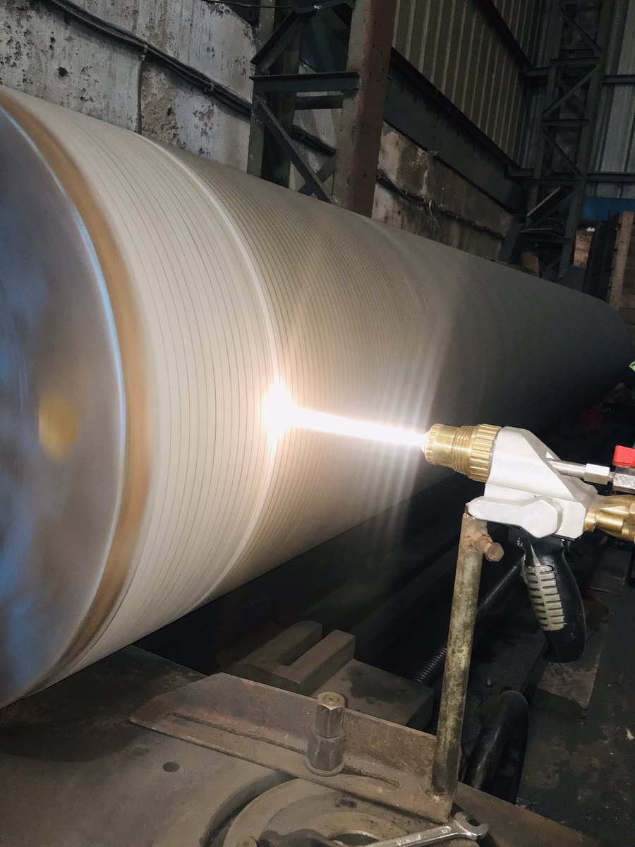 Erosion and Corrosion Resistance Tungsten Carbide Coating by HVOF Process of Drum Roll for Paper Industires.