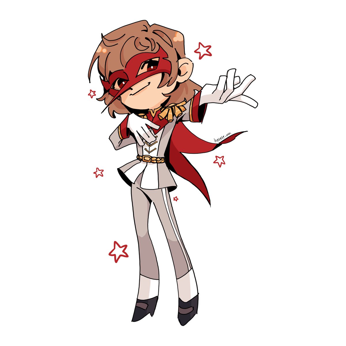 goro in p5t style!! or at least my attempt at it 😭 uuu the tiny ☹️☹️☹️☹️😭