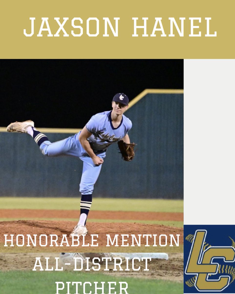 Lake Creek Baseball (@lakecreekball) on Twitter photo Congratulations to Jaxson Hanel for being named Honorable Mention All-District Pitcher for 21-5A! <a href="/JaxsonHanel/">Jaxson Hanel</a> Congratulations to Jaxson Hanel for being named Honorable Mention All-District Pitcher for 21-5A! <a href="/JaxsonHanel/">Jaxson Hanel</a>
