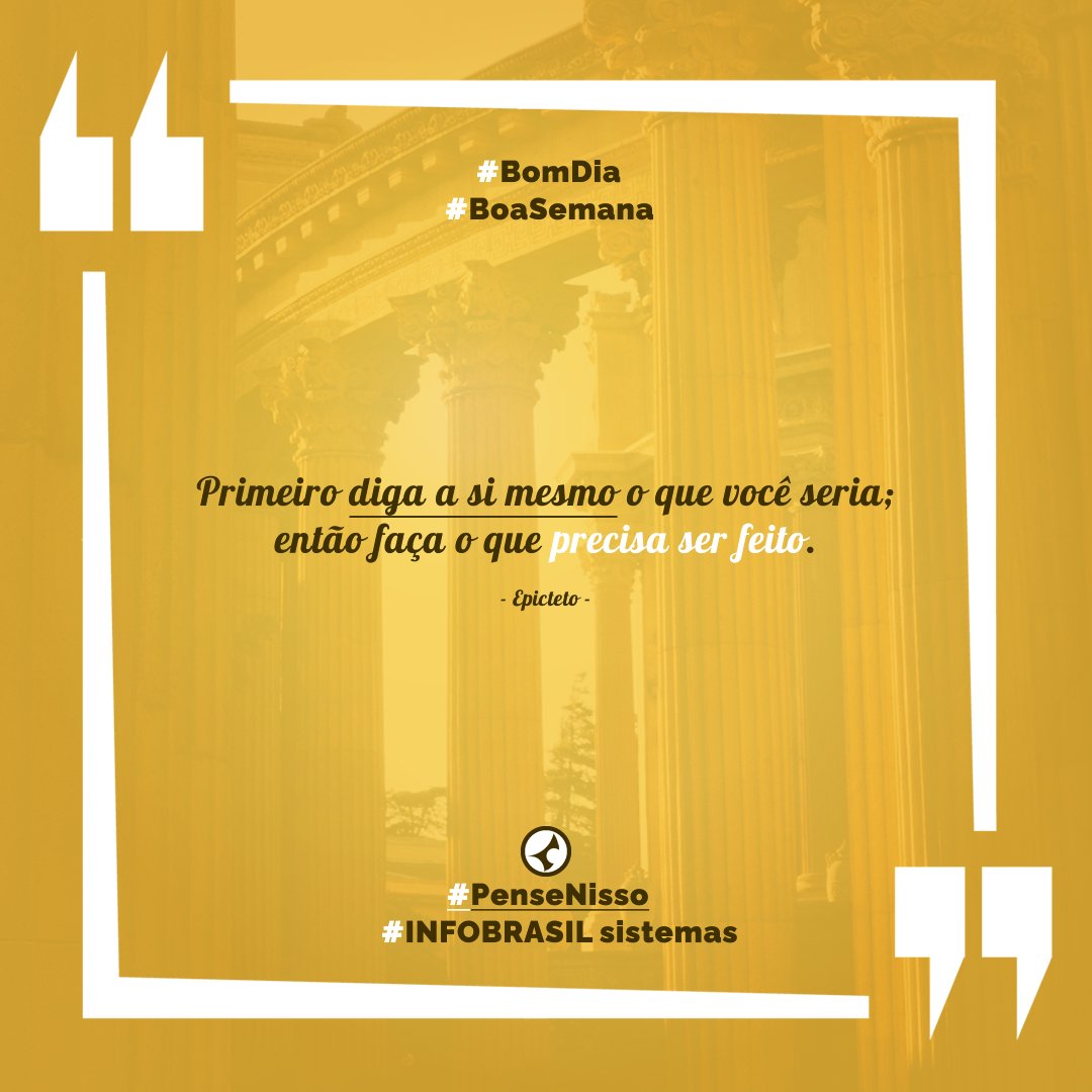 INFOBR_Sistemas's tweet photo. #INFOBRASILsistemas
😉 Pense Nisso💭
🙏 Boa semana❗️
#pensenisso
#bomdia #BoaSemanaParaTodos
#oquevocequerser #façaagora #Faça #precisaserfeito #vocepode #voceconsegue #mudança #crieoportunidades #epicteto #estoicismo #estoicismoparalavida https://t.co/a5zlFz86SV