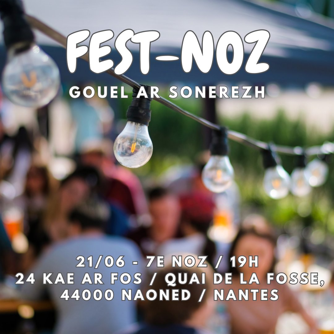 RadioNaoned's tweet image. D'an 21/06 e vimp war-eeun eus #FestNoz Gouel ar Sonerezh an @ACB_44  ! 

Etre 7e30 ha 9e e vimp ouzh ar mikroioù gant an aozerien·ezed hag an arzourien·ezed e kreiz-kêr #Naoned.

Da selaou dre ho radioioù e #BZHG : @RADIOKERNE @ArvorigFM @RBroGwened ha #RadioNaoned.