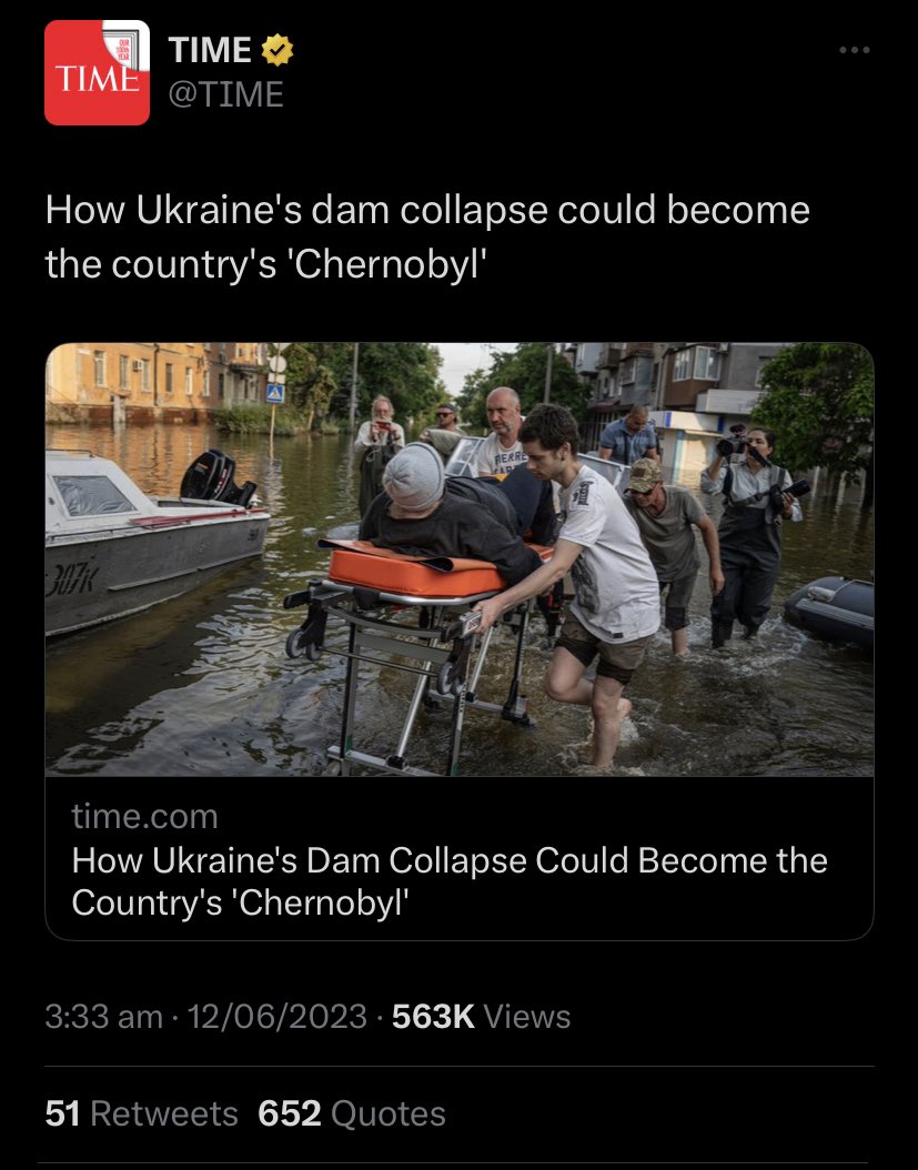 Time learning in the quote tweets that Chernobyl is Ukraine’s Chernobyl