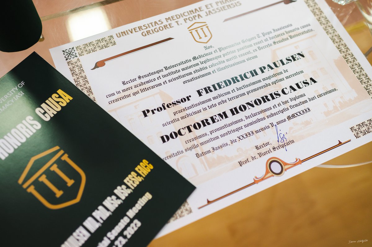 I am so grateful for the Doctor honoris causa and thank all the responsibles at Grigore T. Popa University of Medicine and Pharmacy, Iasi, Romania for this incredible honor!