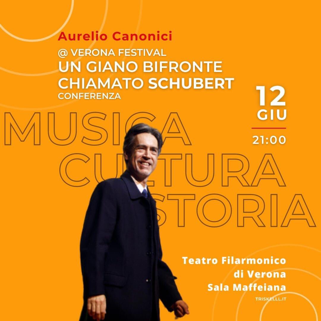 Per gli amici di #Verona questa sera sarò alle ore 21:00 al #TeatroFilarmonico nella splendida e storica #SalaMaffeiana per una conferenza con numerosi ascolti ed esempi al pianoforte sul grande compositore #Schubert ❤️🎵