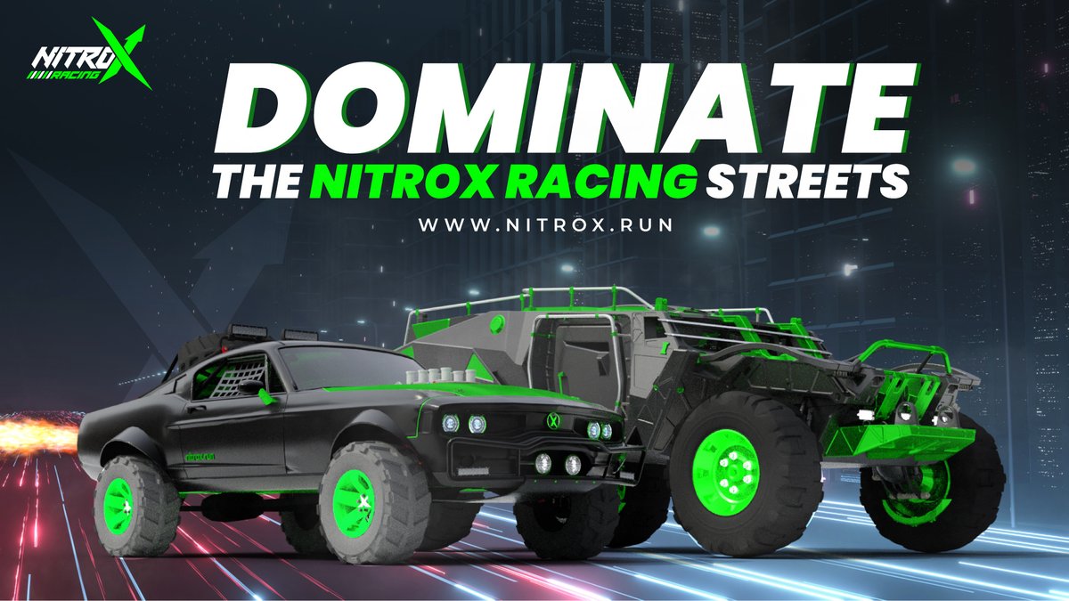 Hello, Racers👋

Do you have a passion for racing?👀

Look no further than Nitrox vehicles to outperform your competitors &amp; be the Champion who never fails to deliver top-notch racing action🎬

#Nitrox #P2EGame #racinggame #NFT #Metaverse #blockchaingames #VR