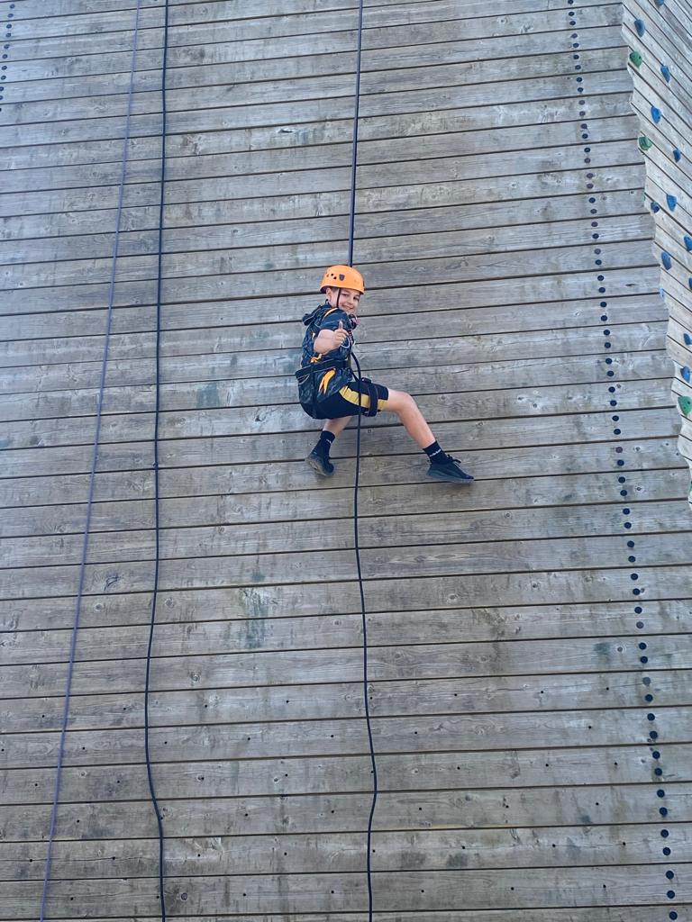 Abseiling in the sun for a lot of groups this morning