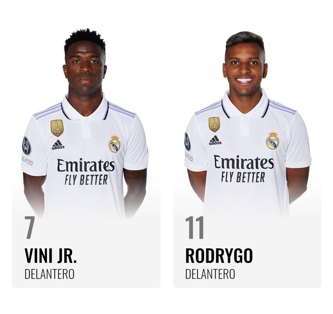 MADRlDISTAS's tweet photo. 🚨| Vini Jr. e Rodrygo estão com NOVOS números em seus uniformes! https://t.co/5Zve3TYTjs