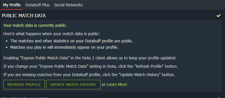 AzimsLives's tweet image. Yo! @DOTABUFF Currently, all matches are visible to everyone, regardless of whether or not I share my public match data. Is there a way for me to prevent this and keep my matches private?