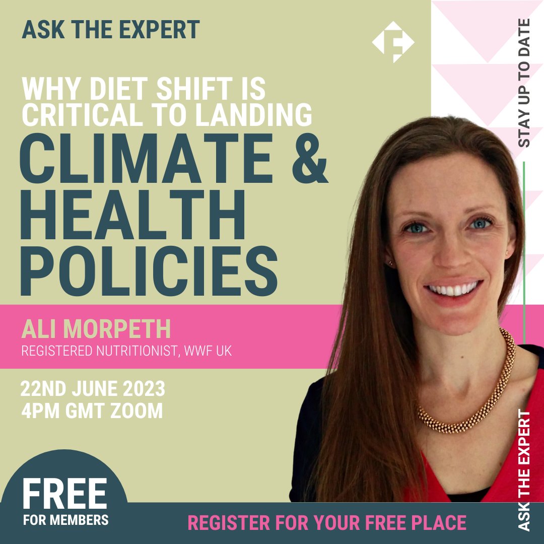A great example of an event you can access if you sign up soon is: Ali Morpeth from WWF-UK on: Why Diet Shift is Critical to Landing Climate and Healthy Policies.

futurefoodmovement.com/events/ask-the…