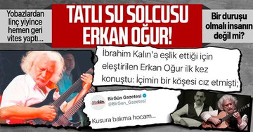 Solcu Erkan Oğur,İbrahim Kalın'la saz çaldı diye CHP başta olmak üzere muhalefetten linç yemişti Ak partili belediyeler mi! Ak parti seçmenine hakaret eden ne kadar sanatçı varsa Milyonlar verip festivallerine çağırıyorlar Bknz 1örnek:Melek Mosso #CüneytYükselKovulsun #SONDAKİKA