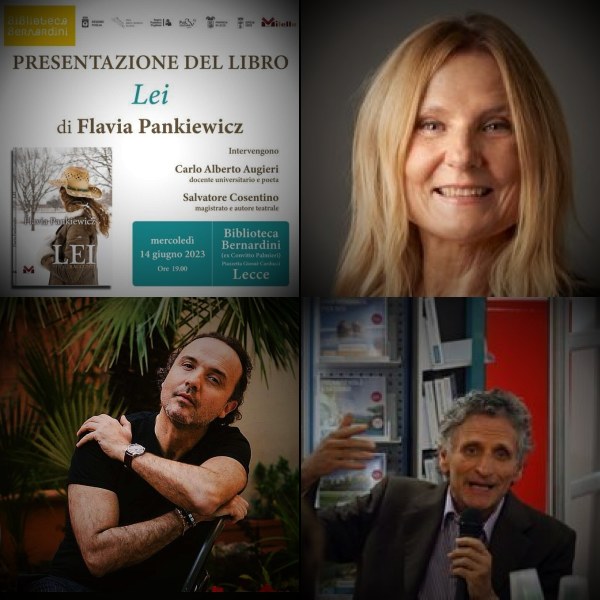 Prima presentazione in Puglia, dopo il Salone del libro di Torino, del libro, 'Lei', di  Flavia Pankiewicz, il 14 giugno alle 19.00,  Biblioteca Bernardini
 
Dopo la presentazione al Salone del Libro di Torino, lo scorso 21 maggio, Lei , raccolta di

newsimedia.net/salone-del-lib…