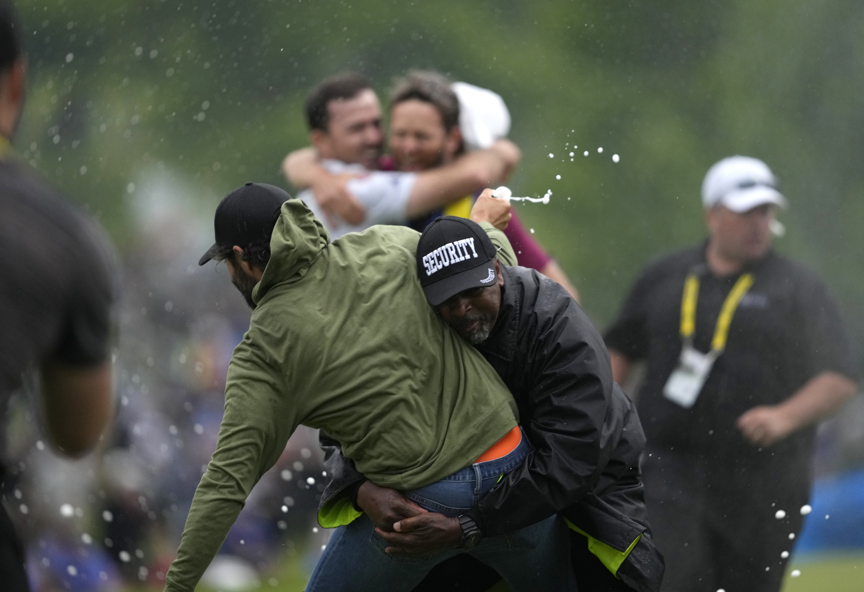 WATCH: Adam Hadwin FLATTENED by security at Canadian Open!