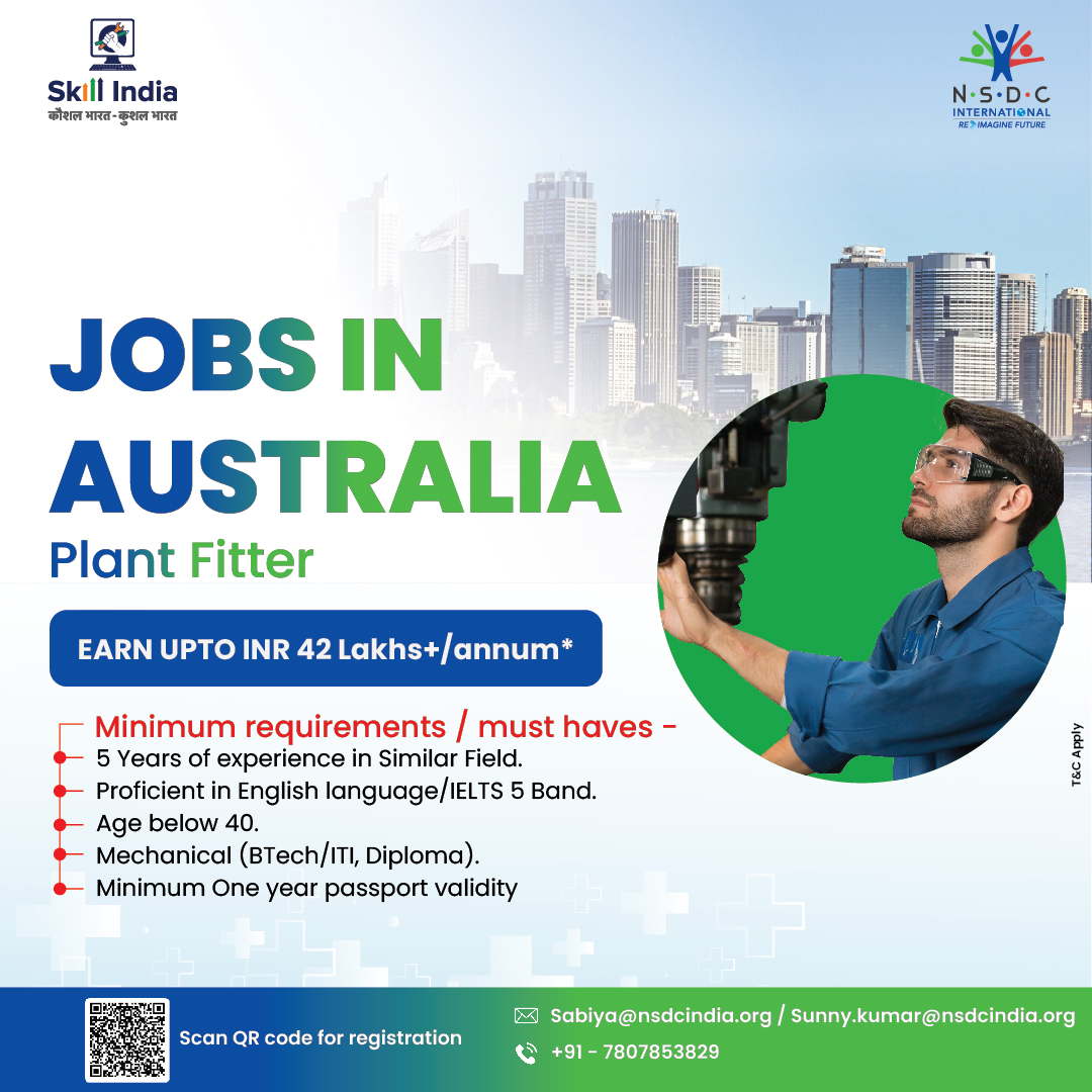 NSDCIndia's tweet image. If you meet the mark, you have the chance to earn INR 41 to 65 lakh per annum as #MechanicalEngineers, #PlantFitters &amp;amp; #ConveyorBeltTechnicians in #Australia!

Please make sure to review the specific application instructions listed on each job posting carefully.
#NSDC #SkillIndia
