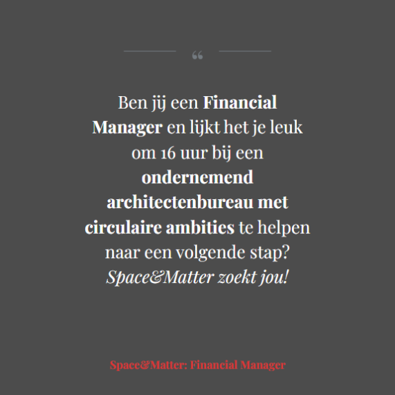 Space&amp;Matter in Amsterdam zoekt een Financial Manager voor 16 uur per week | #Vacature voor een Betaalde functie, Parttime | Sluitingsdatum: 30-06-2023 - culturele-vacatures.nl/2023/06/spacem…