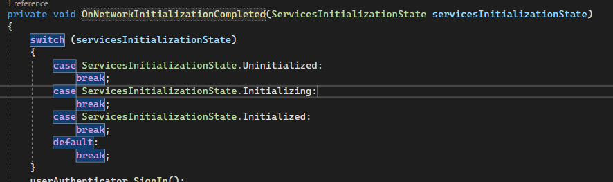 AMS__Michael's tweet photo. I love when a small thing comes along and gives you a little more pleasure than it really should lol. Today that was having a switch statement auto generated.

I'm sure its been a thing for a long time, but discovering little time savers is always nice. https://t.co/oHmP8rvSbx
