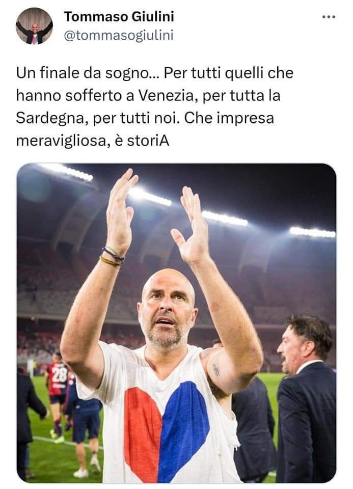 CalcioGiulini's tweet photo. È rimasto un anno in silenzio sopportando  e subendo ogni genere di insulto ha rimediato a quella serata maledetta di Venezia. Ora si merita gli applausi e le scuse di tanti. Grande presidente @tommasogiulini ❤️💙 https://t.co/esP9E0NE2d