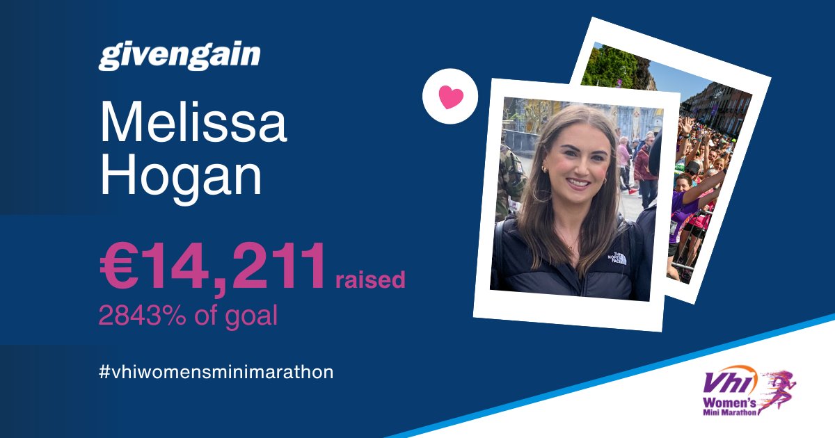 1/2 While the @VhiWMMtook place last Sunday, the fundraising race is still on! TODAY IS THE LAST DAY TO DONATE! One of the fundraisers leading the pack is Melissa Hogan. Melissa, recently diagnosed with bowel cancer, is raising funds for the @IrishCancerSoc