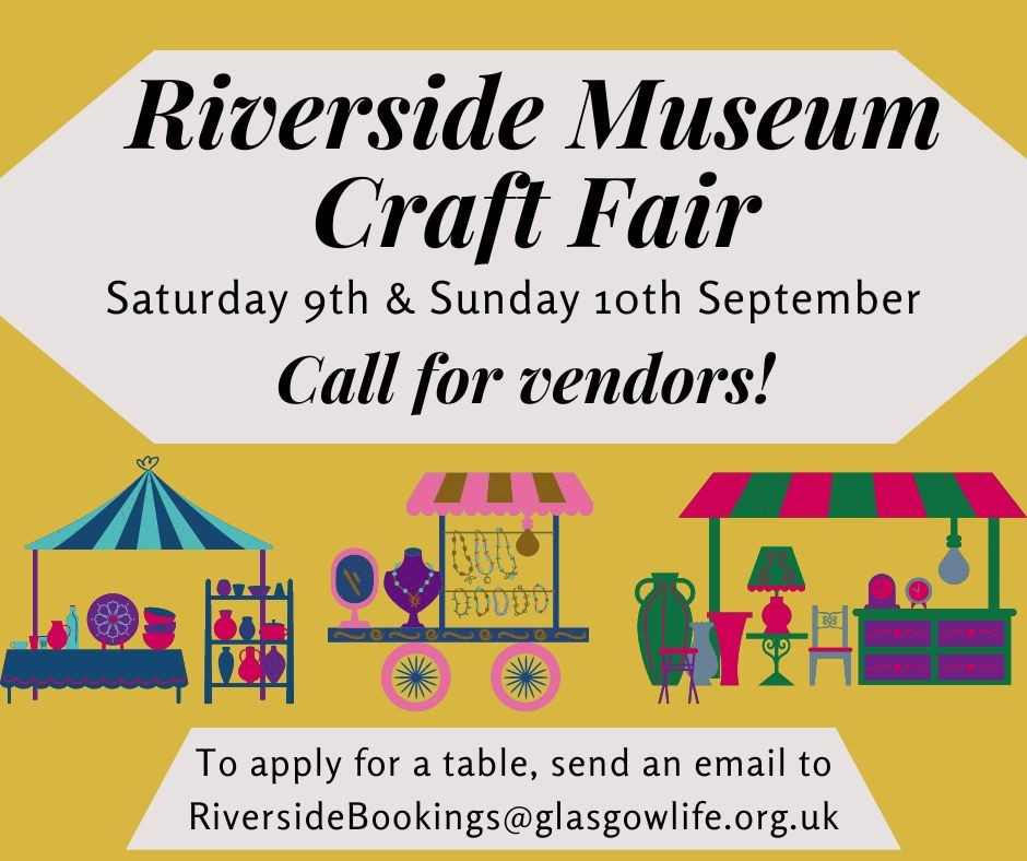 Riverside Museum on Twitter "📣 Riverside Museum Craft Market 9 & 10