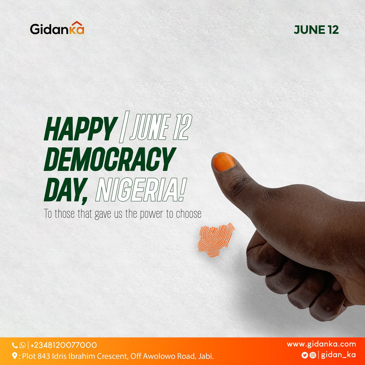 We wish all fellow Nigerians a 'Happy Democracy Day'. Let's celebrate our Nigeria today, tomorrow and everyday. 

#democracyday #smartresidences #gidanka #servicedapartment #abujabusiness #June12