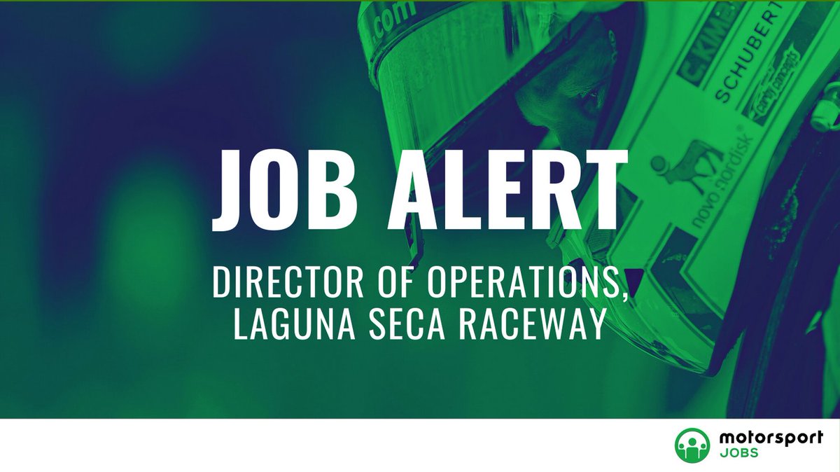 Director Operations role @WeatherTechRcwy

Apply 🔗  motorsportjobs.com/en/job/directo…

#motorsportjobs #motorsport #jobs #jobalert #autosport #jobsinmotorsport #hiring #lagunaseca #WeatherTech #raceway #track #circuit #operations #ops #director #management #policies #AutoCAD #paddock #CAD