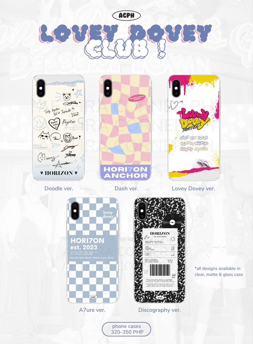 aethracornerPH's tweet photo. [ help rt ] 

LOVEY DOVEY CLUB ! 💘
HORI7ON Fan Made Merch Collection by @aethracornerph 

ㅡ Phone Cases
ㅡ Acrylic Keychains
ㅡ Tote Bag 

doo: June 24
dop: June 26

★ shop here: https://t.co/YEjr7kM0Lh

#ACPHmerch #HORI7ON #호라이즌 https://t.co/6gqXfdfZF0