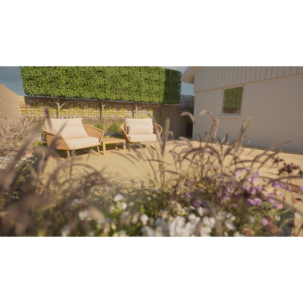 NorthHillDesign's tweet photo. Cosy and catching those rays...what could be better!🙏
#glasgow #garden #edinburgh  #gardendesign #render3d https://t.co/hA4IJ9sPkL