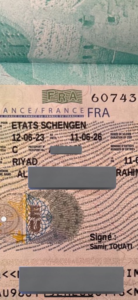 ماشاءلله هذا احد العملاء استلم 3 سنوات من فرنسا من زمان عن الاخبار الجميله 💃💃💃 #شنغن #فرنسا #اوروبا