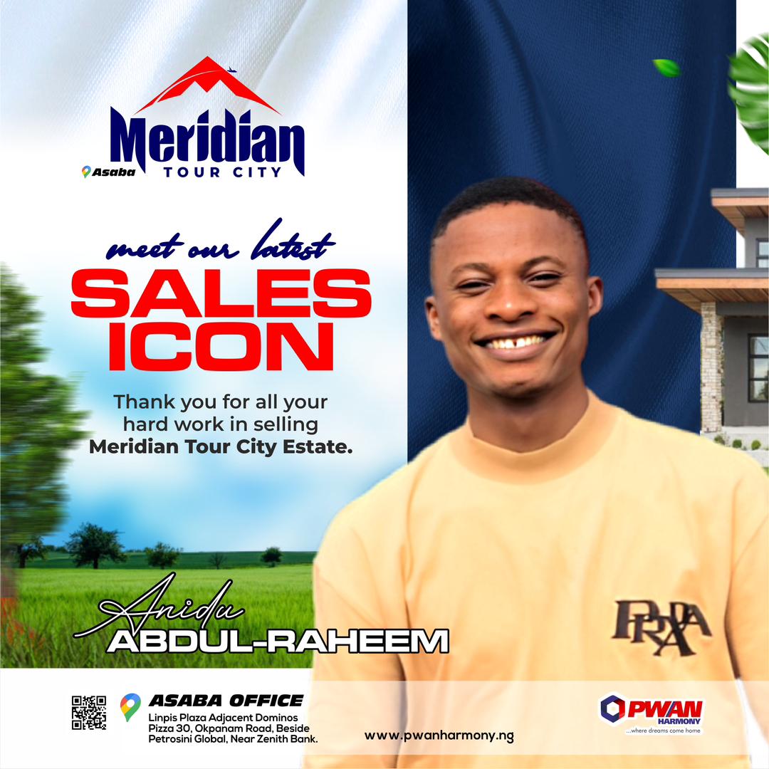 CONGRATULATIONS TO A SALES ICON
Congratulations to a sales icon ANIDU ABDUL - RAHEEM. We admire your passion for real estate and the energy you give your marketing as a PBO. In the coming days, we hope to celebrate you more.