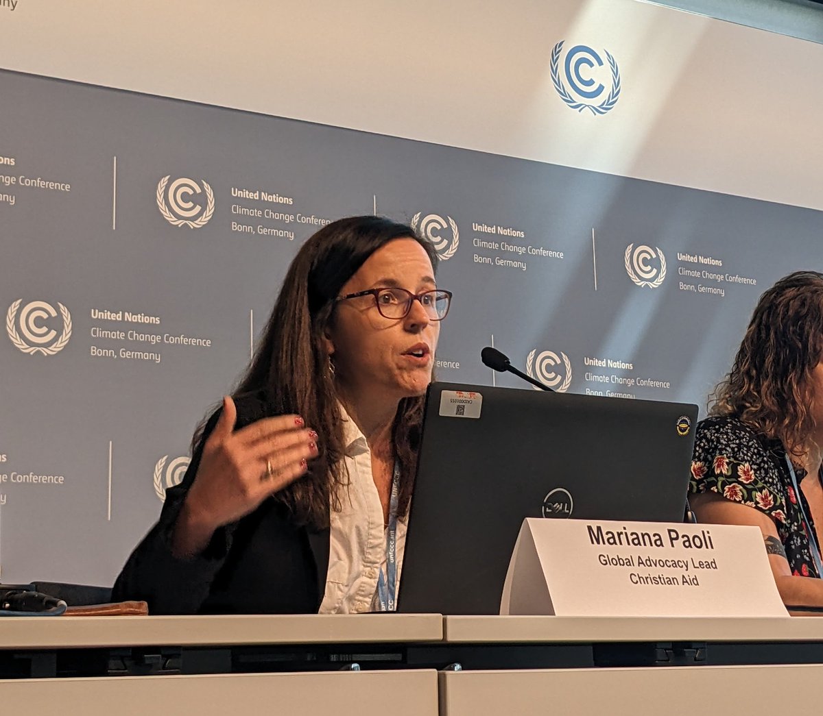 "This year causing climate catastrophe has never been better business."

"Taxing record fossil fuel profits is an obvious source of new funding for Loss and Damage."

<a href="/Mariana_Paoli/">Mariana Paoli</a> speaking at the <a href="/CANIntl/">Climate Action Network International (CAN)</a> press conference at the Bonn climate summit
#SB58
