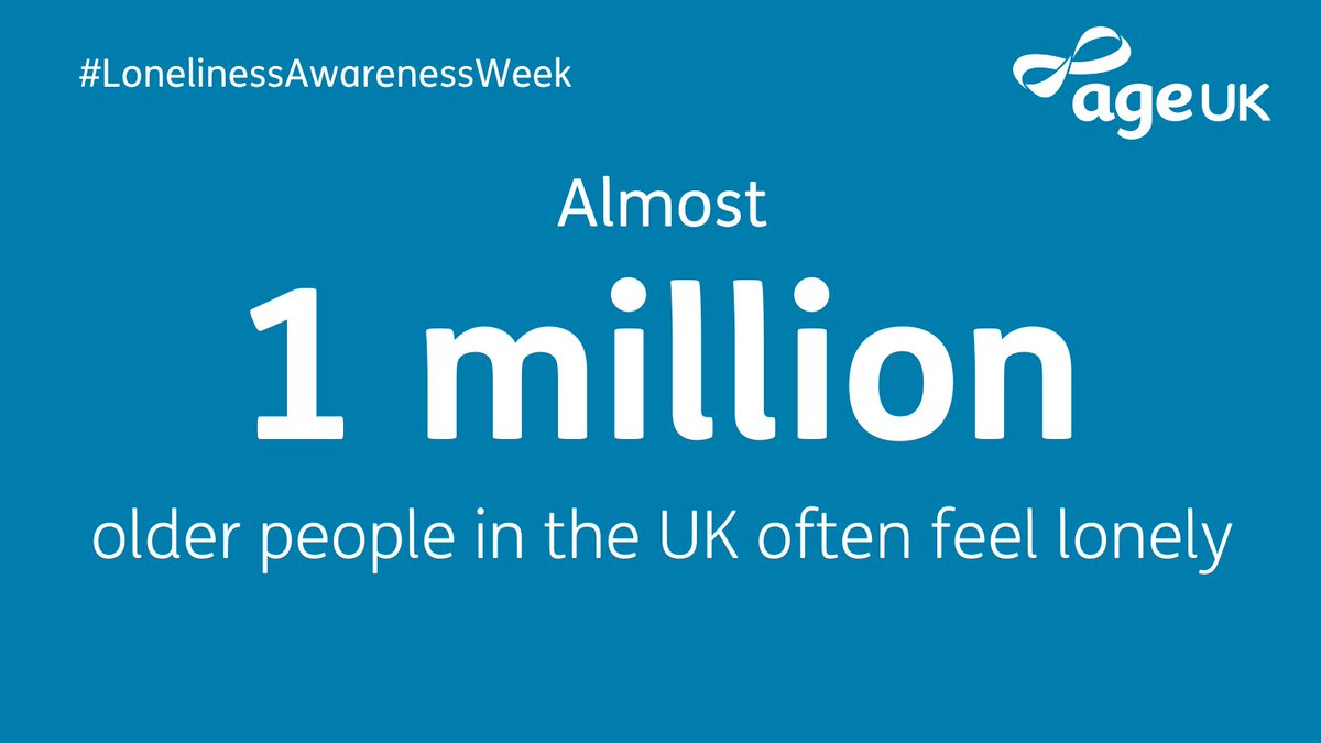 It's #LonelinessAwarenessWeek and as we get older, we may find we spend more time on our own.

If you or you loved one are looking to make new connections, visit our website for more information👇 #ConnectionMatters
ageuk.org.uk/information-ad…