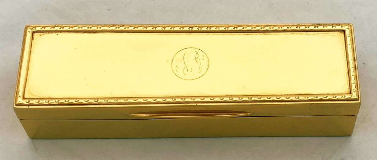 A George V silver gilt box. Hallmarked for London 1913 by Asprey & Co. Ltd. #silver #antiques #Asprey