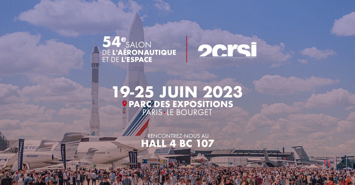 ✈️ 2CRSi exhibits amid airplanes and rockets during the Paris Air Show 2023! 🚀

Our team will be present over the week!

📍Hall 4 Stand BC107
📅 From 19th - 25th June

Contact us to schedule a meeting 👉 urlz.fr/kv78

#SIAE #ParisAirShow