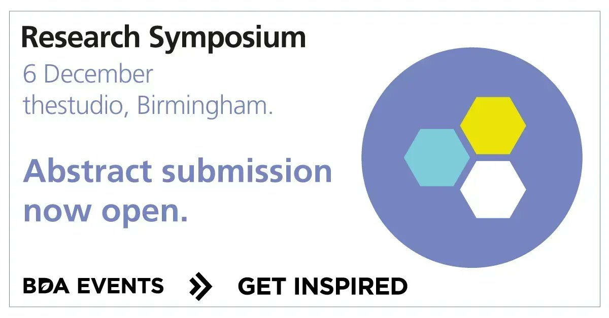 Have you submitted your abstract for our 2023 Research Symposium? Submissions are open until 17 July! The Symposium will be held on Wednesday 6 December in #Birmingham Find out more here: buff.ly/42lRQ8r