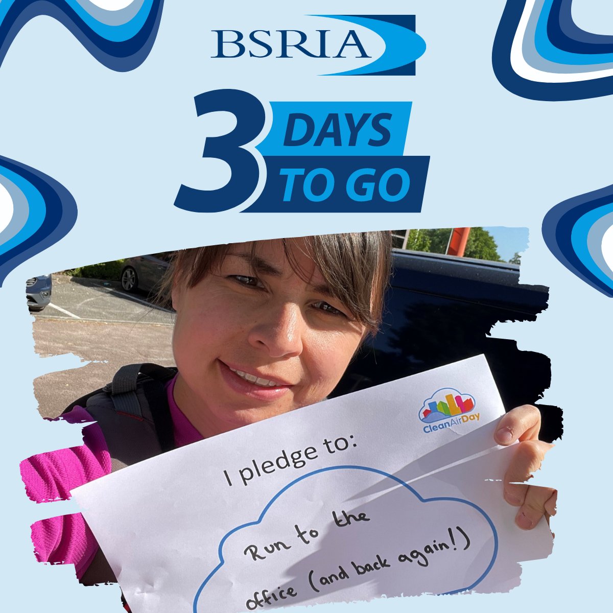BSRIALtd's tweet photo. Staying fit and saving the world!
World Market Intelligence Manager, Nicola Fallow-field-Smith, has pledged to run to the office… and back again this #CleanAirDay. Challenge accepted.
#airquality #bsria #actionpledge #airpollution #cleanairday https://t.co/yR4kTfqj1C