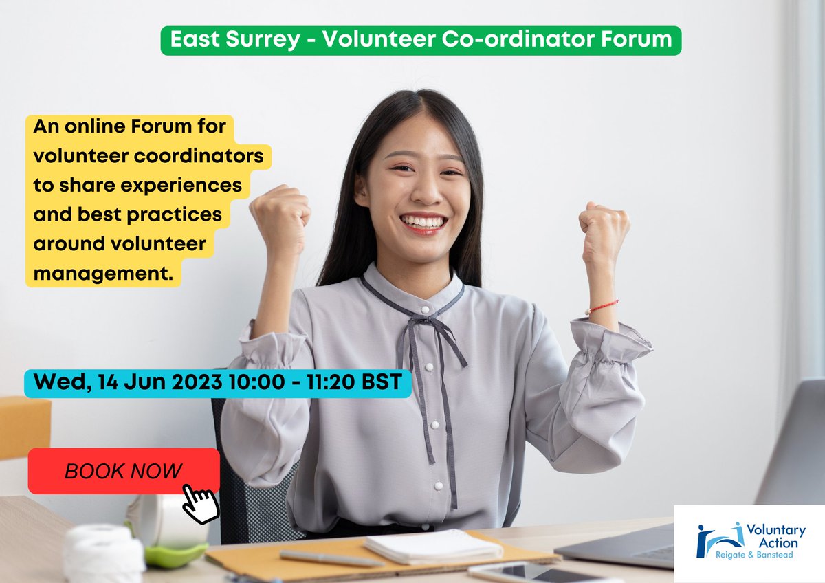 Only two days left! Hurry up and book your online Volunteer Co-Ordinator Forum ticket - “Wellness for Staff and Volunteers'' 14 June -ow.ly/841250OLypx #volunteernews#voluntaryaction #volactionrb #noprofits #reigate #banstead #freeworkshop  #volunteerformu #voluntarysector