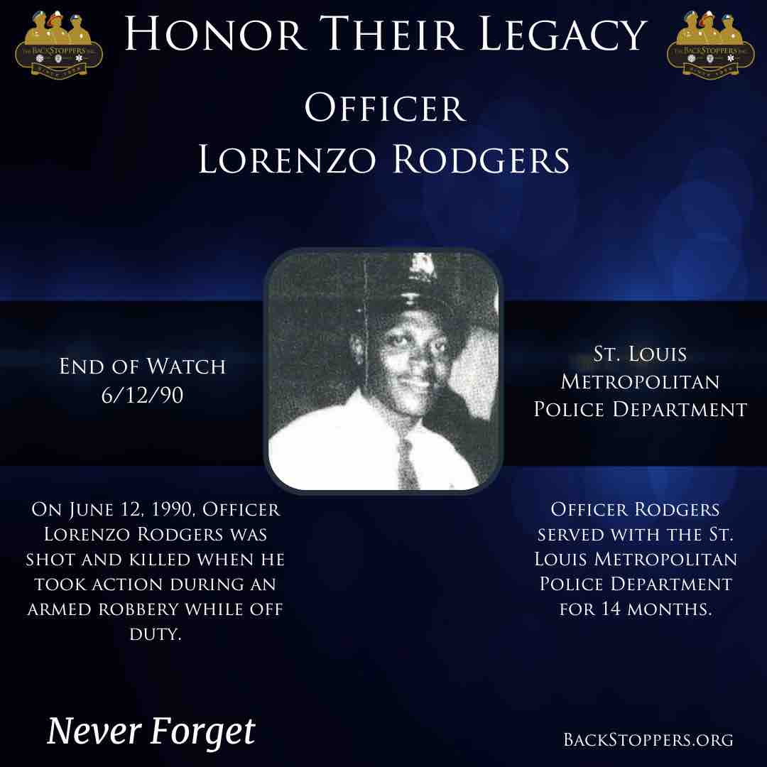 We will never forget Officer Lorenzo Rodgers who made the ultimate sacrifice on June 12, 1990. Today we pay honor and respect to the life and memory of Officer Rodgers. #NeverForget