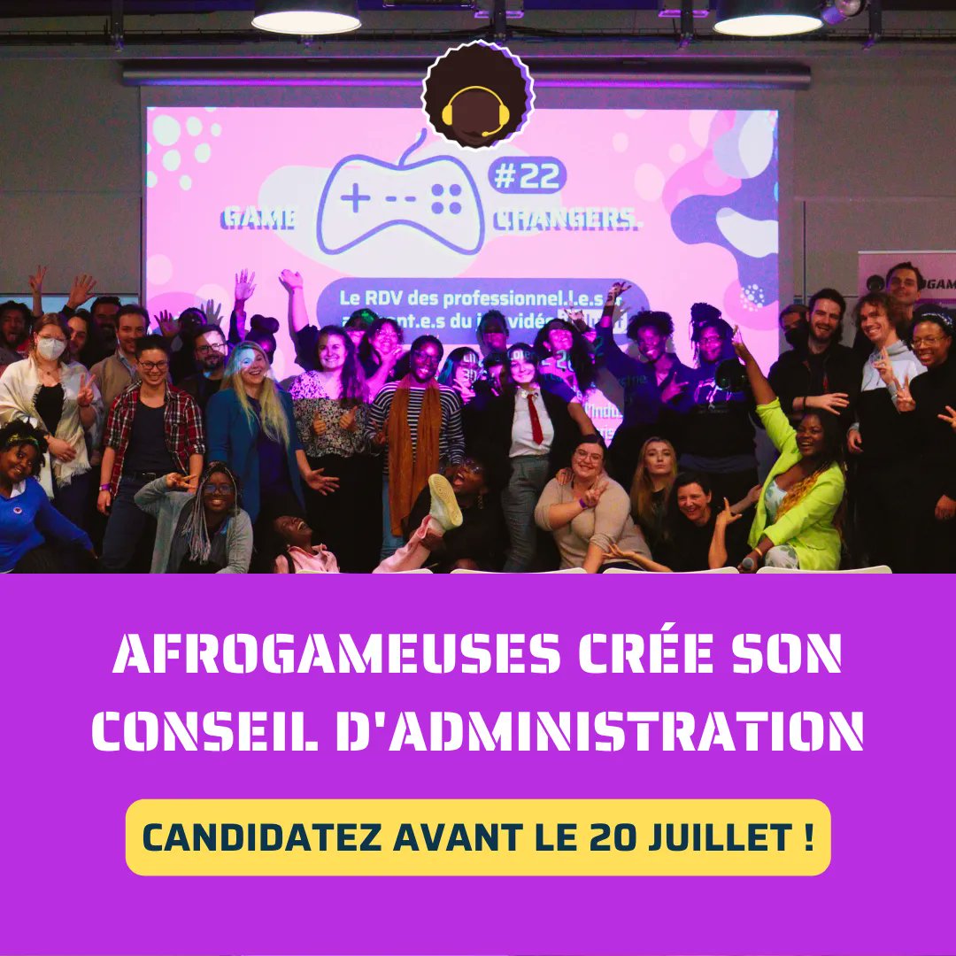afrogameuses's tweet image. Ceci n’est pas un exercice : Afrogameuses se renouvelle et appelle ses membres à construire ensemble la vision de l’association ! 🙌🏾Découvrez les rôles et candidatez (même en ne vous sentant pas légitimes) jusqu’au 20 juillet via notre site !🔥 

buff.ly/3oWJre0