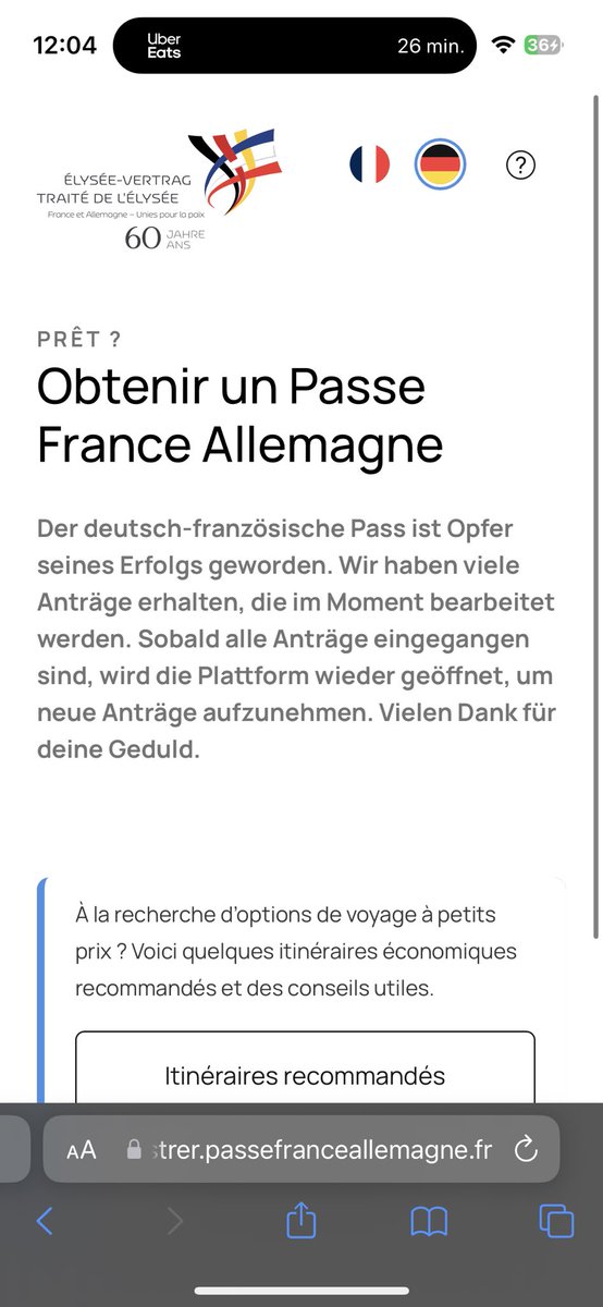 opfer seines erfolgs???? hat überhaupt jemand den deutsch französischen freundschaftspass erhalten?