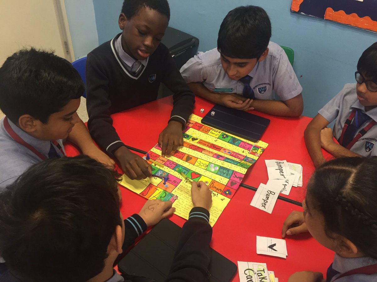F1Tws's tweet photo. Collaboration &amp; Creativity leads to Innovation!!! Students of year 5 thoroughly enjoy playing the board games created by their talented team of peers based on their Literature story- Welcome to Cripley Hollow...Play &amp; Learning-made to go hand in hand!! @TwsVijaya @official_TWS https://t.co/3lFwU4Z8KK