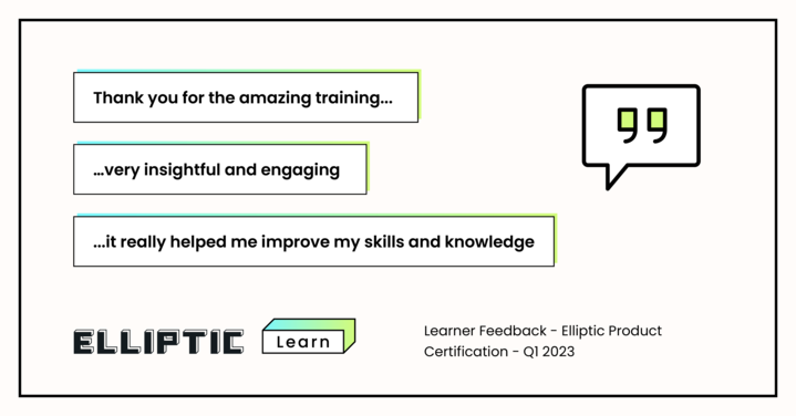 elliptic's tweet photo. 📣Book your seat for our Learn Product Certification
Due to high demand we have added sessions in July and September 2023 and places are filling up quickly!
Register now ⬇️
https://t.co/vWYJn9HXiR
#cryptoregulation #cryptotraining #knowexactly https://t.co/KT1iJ2ldv5