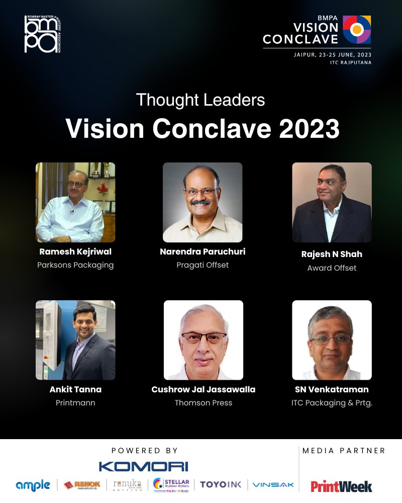 TheBmpa's tweet photo. #TeamBMPA looks forward to welcome our delegates for two power-packed days of open sharing and healthy debate.
Visit https://t.co/zzRWGyeB6r for more details about the event.
#LetsDoMore #VisCon23 #VisionConclave2023 #Jaipur #Printing #packaging https://t.co/a9dakrby2e